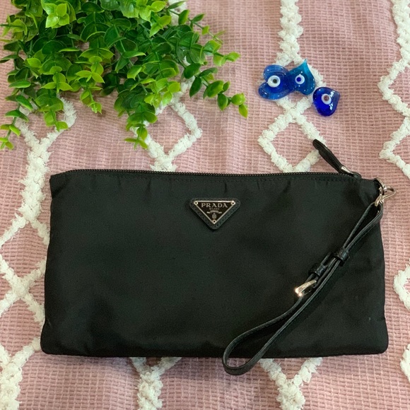 Prada Handbags - {Prada} Vela Small Zip Pouch Clutch Bag